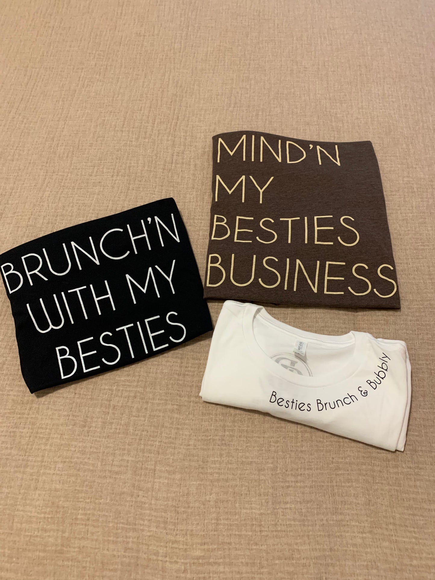 Business Besties Brunch Short Sleeved T-Shirt Black Brunch'n With My Besties