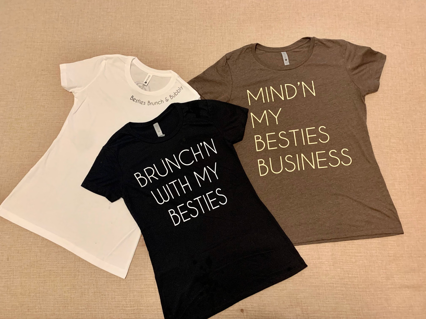 Business Besties Brunch Short Sleeved T-Shirt Black Brunch'n With My Besties